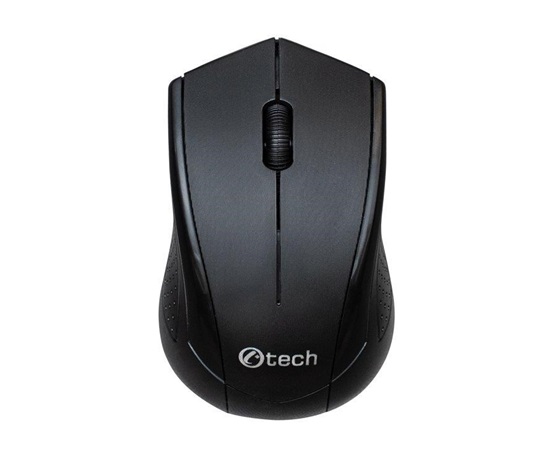 C-TECH myš WLM-07, bezdrôtová, 1200DPI, 3 tlačidlá, USB nano prijímač, čierna