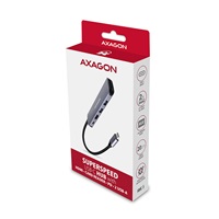 AXAGON HMC-5, USB 3.rozbočovač 2. generácie, 2x porty USB-A, HDMI, slot SD/microSD, 100W PD, 20cm kábel USB-C