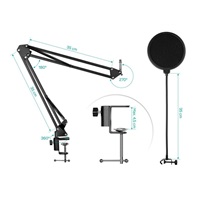 Mikrofón CONNECT IT USB so stolným ramenom ProMic, čierny