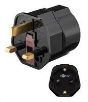 Cestovný adaptér Goobay pre britskú zásuvku a spotrebiče s českou zástrčkou a zemniacim kolíkom