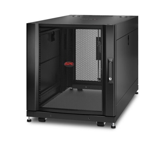 APC NetShelter SX 12U serverová skriňa 600 mm x 1070 mm s bočnicami Čierny nárazový obal