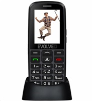 EVOLVEO EasyPhone EG, mobilný telefón pre seniorov s nabíjacím stojanom, čierny