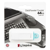 Kingston 64GB USB3.2 DataTraveler Exodia 1. generácie (biela + teal)