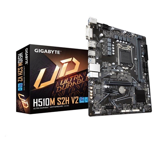 GIGABYTE MB Sc LGA1200 H510M S2H V2, Intel H510, 2xDDR4, 1xDP, 1xHDMI, 1xDVI, mATX