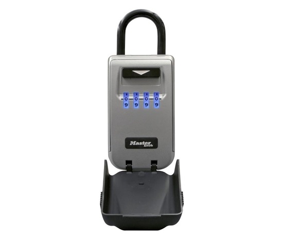 Master Lock 5424EURD bezpečnostní schránka, s okem, nastavitelná 4-ciferná kombinace zámku, podsvícený číselník