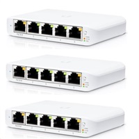 UBNT UniFi Switch USW-Flex-Mini-3, 3-pack [5xGigabit, 1xPoE In]