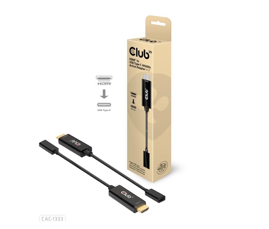 Club3D Aktívny adaptér HDMI na USB-C, 4K60Hz, M/F