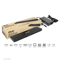 Club3D USB-C, Triple Display DP Alt mode Displaylink Dynamic PD Charging Dock so 120 W PS