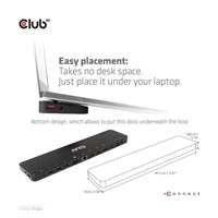 Club3D USB-C, Triple Display DP Alt mode Displaylink Dynamic PD Charging Dock so 120 W PS