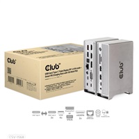 Club3D USB-C, Triple Display DP 1.4 Alt mode Displaylink Dynamic PD Charging Dock so 120 W PS