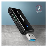 AXAGON CRE-S2N, USB-A 3.2 Gen 1 - čítačka kariet SUPERSPEED, 2-slotová a lun SD/microSD, podpora UHS-I