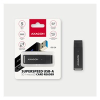 AXAGON CRE-S2N, USB-A 3.2 Gen 1 - čítačka kariet SUPERSPEED, 2-slotová a lun SD/microSD, podpora UHS-I