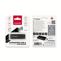 AXAGON CRE-S2N, USB-A 3.2 Gen 1 - čítačka kariet SUPERSPEED, 2-slotová a lun SD/microSD, podpora UHS-I