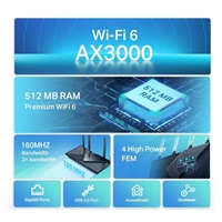 TP-Link Archer AX55 OneMesh/EasyMesh WiFi6 router (AX3000, 2,4GHz/5GHz, 4xGbELAN, 1xGbEWAN, 1xUSB3.0)