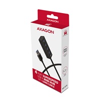 AXAGON HUE-M1AL, 4x USB 3.rozbočovač 2 Gen 1 MINI, kovový, kábel USB-A 1.2m