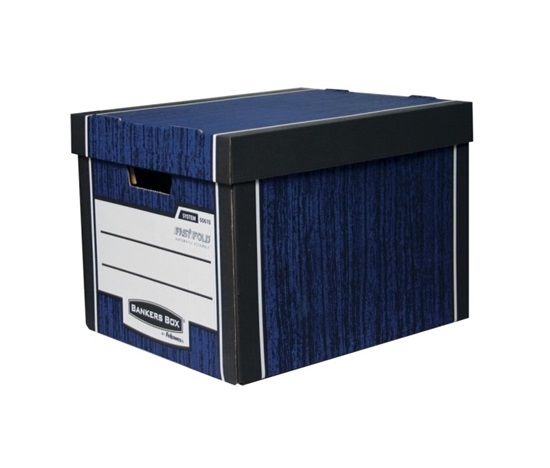 Archivačný kontajner Fellowes Bankers Box Woodgrain Blue (2ks)