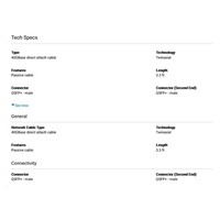 Sieťový kábel Dell QSFP+ na QSFP+ 40GbE Pasívny medený kábel na priame pripojenie