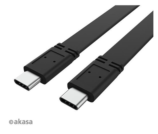 Kábel AKASA USB-C na USB-C, 20G, 46W PD, 4K@60Hz, 1m