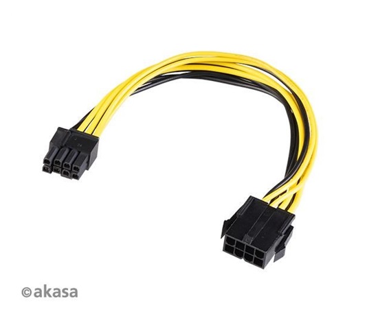 Adaptér AKASA 12V ATX 8-pin na PCIe 6+2 pin