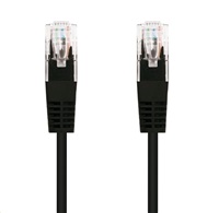 C-TECH kabel patchcord Cat5e, UTP, černý, 3m