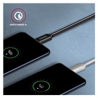 AXAGON BUCM3-AM15AB, SPEED kábel USB-C <->USB-A, 1</->.5 m, USB 3.2 Gen 1, 3A, ALU, opletenie, čierna