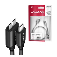 AXAGON BUMM3-CM10AB, SPEED kábel Micro-B USB <->USB-C, 1 m, USB 3</->.2 Gen 1, 3A, ALU, tpe, čierna
