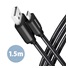AXAGON BUMM-AM15AB, HQ Micro <->USB-A</-> kábel, <->1</->.5 m, USB 2.0, 2.4A, ALU, oplet, čierny