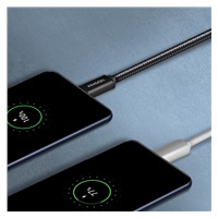 AXAGON BUMM-AM20AB, HQ kábel Micro USB <->USB-A, 2 m, USB 2</->.0, 2.4A, ALU, oplet, čierny