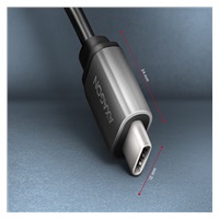 AXAGON RUCM-AFAC, káblová redukcia USB-C (M) <-> USB-A (F), 20cm, USB 3.2 Gen 1, 3A, ALU