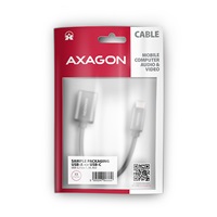 AXAGON RUCM-AFAC, káblová redukcia USB-C (M) <-> USB-A (F), 20cm, USB 3.2 Gen 1, 3A, ALU