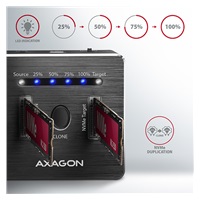 AXAGON ADSA-M2C, USB-C 3.2 Gen 2 - 2x M.2 dokovacie stanice NVMe SSD CLONE MASTER