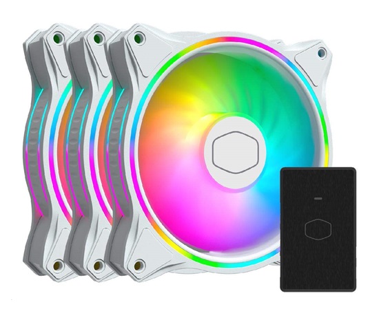 Cooler Master ventilátor MasterFan MF120 Halo 3in1 White, 3x120mm, ARGB, bílá