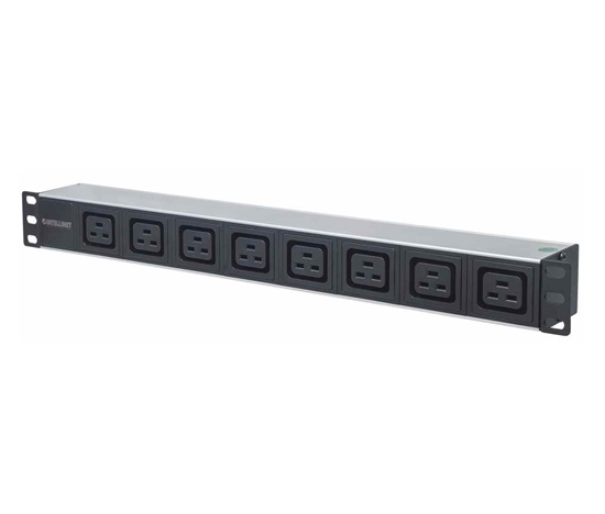 Rozvádzač Intellinet PDU, 8x zásuvka C19, 1U rack, 2m odpojiteľný kábel, vstup C20 zozadu