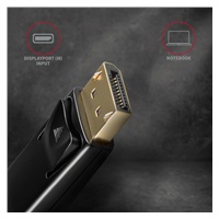 AXAGON RVD-HI14C2, DisplayPort -> HDMI 1.4 redukcie / kábel 1.8 m, 4K/30 Hz