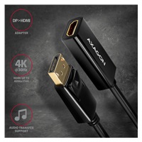AXAGON RVD-HI14N, DisplayPort -> HDMI 1.4 redukcia/adaptér, 4K/30Hz
