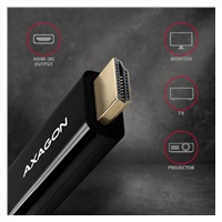 AXAGON RVDM-HI14C2, Mini DisplayPort -> HDMI 1.4 redukcie / kábel 1.8 m, 4K/30Hz