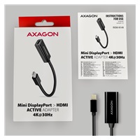 AXAGON RVDM-HI14N, Mini DisplayPort -> HDMI 1.4 redukcia/adaptér, 4K/30Hz