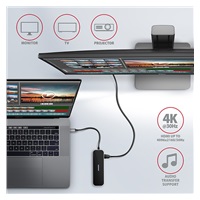 AXAGON HMC-6GL, USB 3.2 Gen 1 hub, porty 3x USB-A, HDMI 4k/30Hz, RJ-45 GLAN, PD 100W, kábel USB-C 20cm
