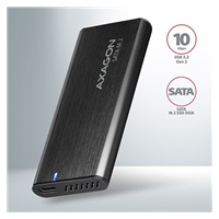 AXAGON EEM2-SBC, USB-C 3.2 Gen 2 - M.2 SATA SSD kovový box RAW, bez skrutiek