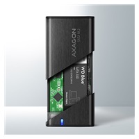 AXAGON EEM2-SBC, USB-C 3.2 Gen 2 - M.2 SATA SSD kovový box RAW, bez skrutiek