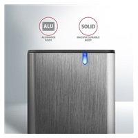 AXAGON EEM2-SG2, USB-C 3.2 Gen 2 - M.2 NVMe a SATA SSD kovový RAW box, bez skrutiek, strieborný