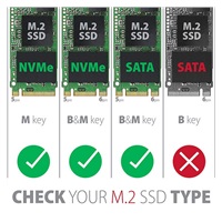 AXAGON EEM2-SG2, USB-C 3.2 Gen 2 - M.2 NVMe a SATA SSD kovový RAW box, bez skrutiek, strieborný