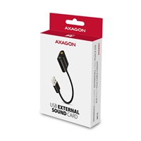 AXAGON ADA-12, USB 2.0 - externá zvuková karta, 48 kHz/16-bit stereo, kovová, kábel USB-A 15 cm