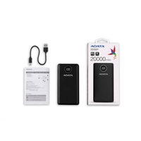 ADATA PowerBank P20000QCD - externá batéria pre mobilný telefón/tablet 20000mAh, 2,1A, čierna (74Wh)