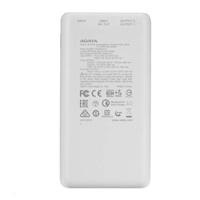 ADATA PowerBank P20000QCD - externá batéria pre mobilný telefón/tablet 20000mAh, 2,1A, biela (74Wh)