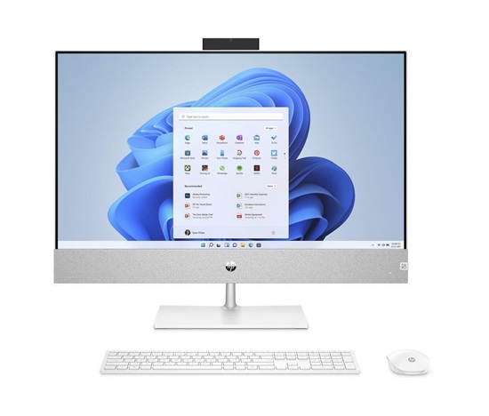 HP PC AiO Pavilion 27-ca0000nc,27" FHD 1920x1080, nedotykový, AMD RYZEN 5 5500U, 16GB DDR4,SSD 512GB,kláves+myš,Win11 Home