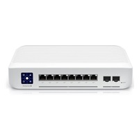 UBNT USW-Enterprise-8-PoE [8x 2.5G RJ45, 2x 10G SFP+, 120W rozpočet PoE, PoE+ 802.3af/at, 1,3" dotykový displej]