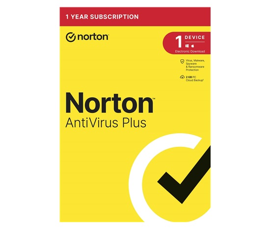 NORTON ANTIVIRUS PLUS 2GB CZ 1 používateľ pre 1 zariadenie na 1 rok ESD