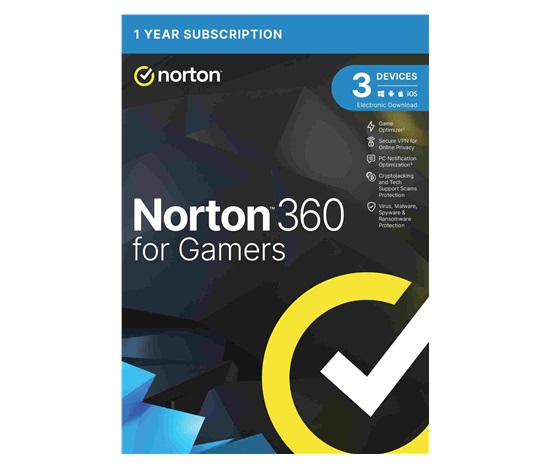 NORTON 360 FOR GAMERS 50GB CZ 1 používateľ pre 3 zariadenia na 1 rok ESD