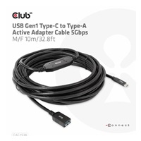 Club3D Kabel USB-C na USB-A, Aktivní adaptér/kabel, 5 Gbps (M/F), 10m